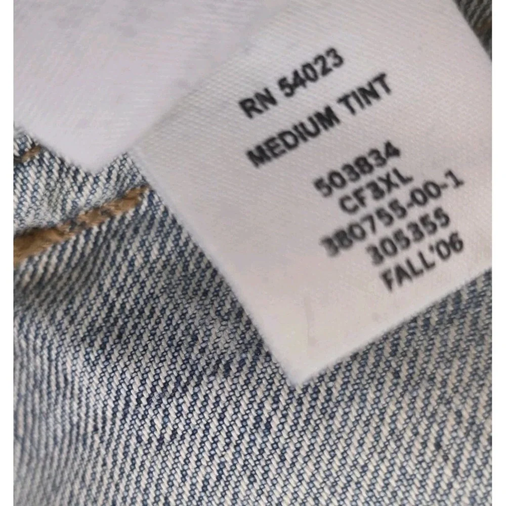 VTG Gap Jeans Jacket Mens Blue Denim Acid Wash 1969 Biker Y2K Trucker Small 40R